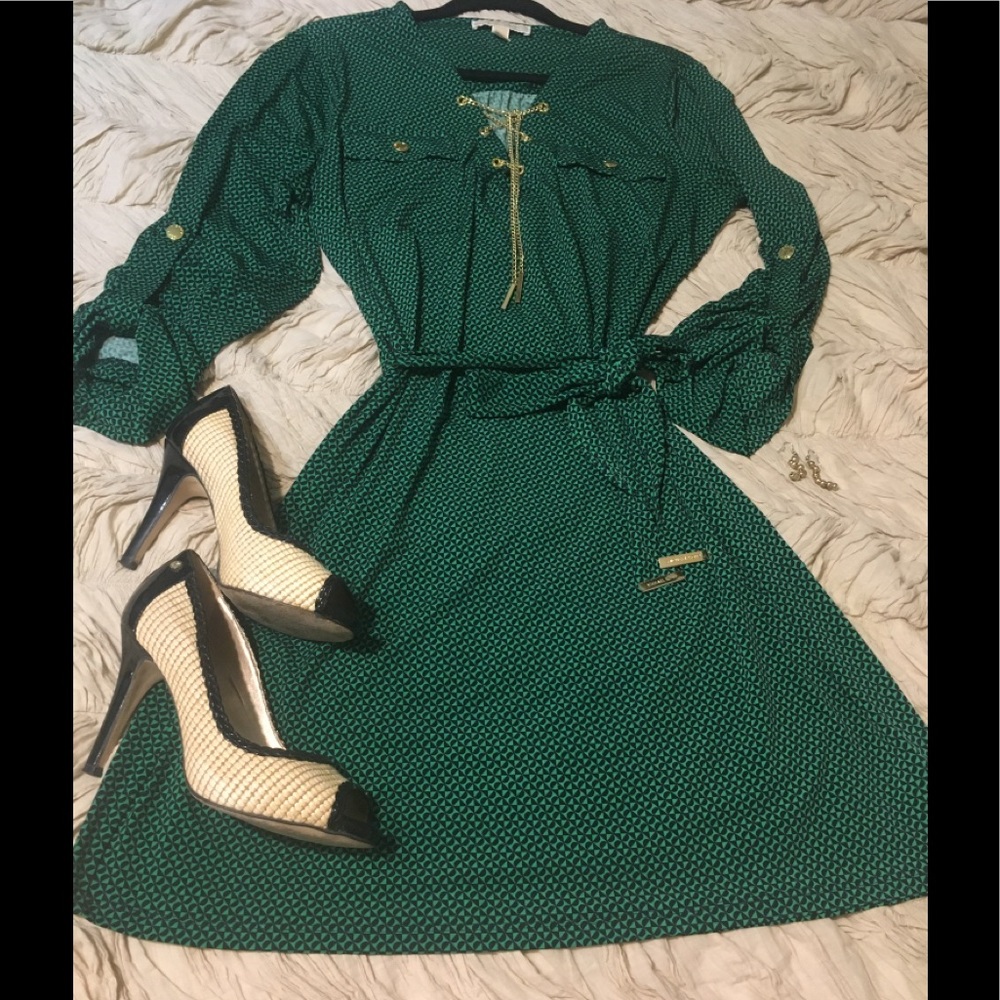 Beautiful Michael Kors dress with gold accents.